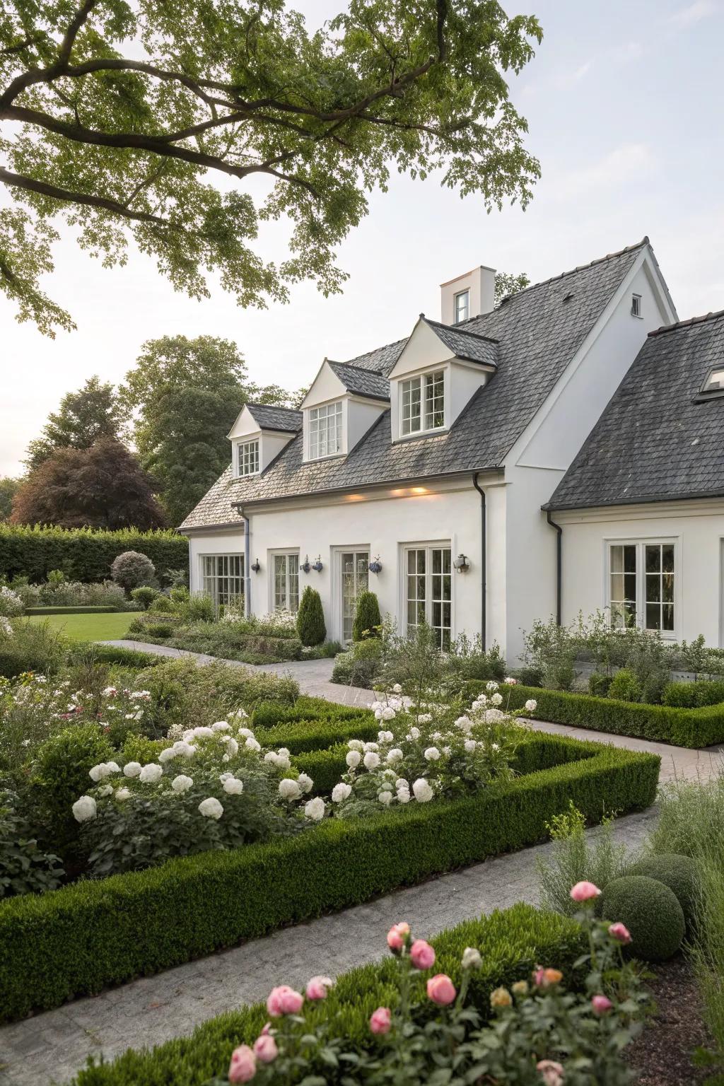 Embrace minimalism with recessed dormers.