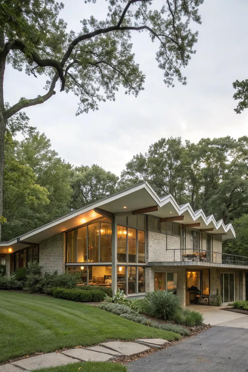 A unique roofline adds character and charm.