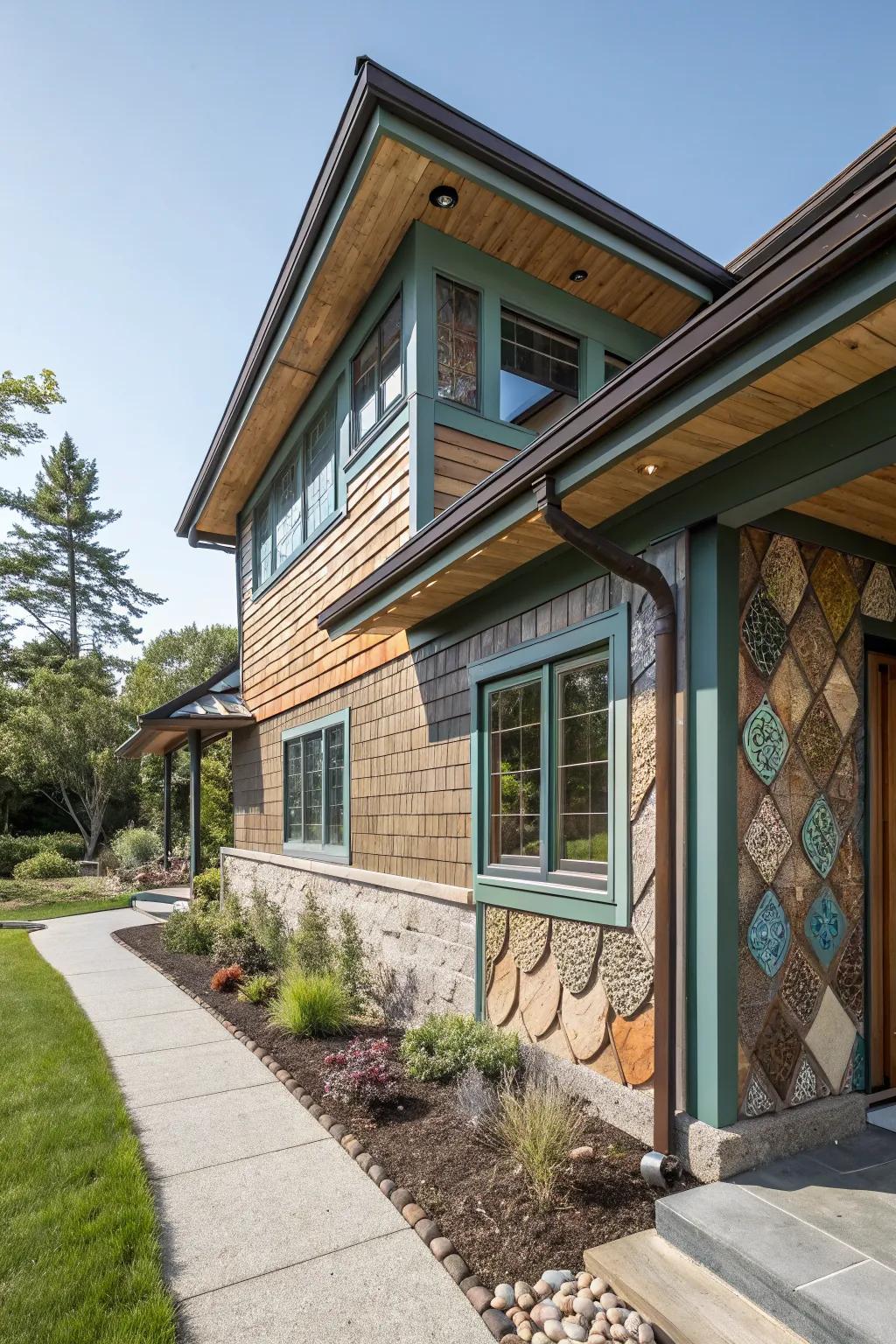 Eco-friendly trim offers sustainability and unique aesthetics.