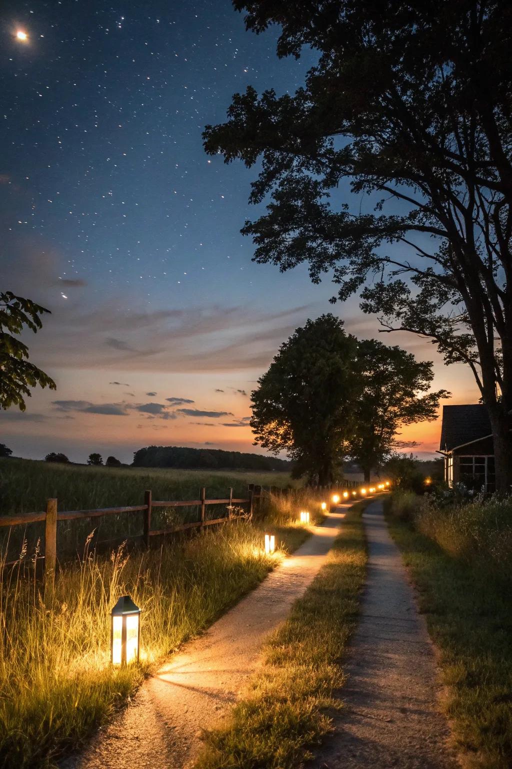 Welcoming lights create a warm and inviting atmosphere.