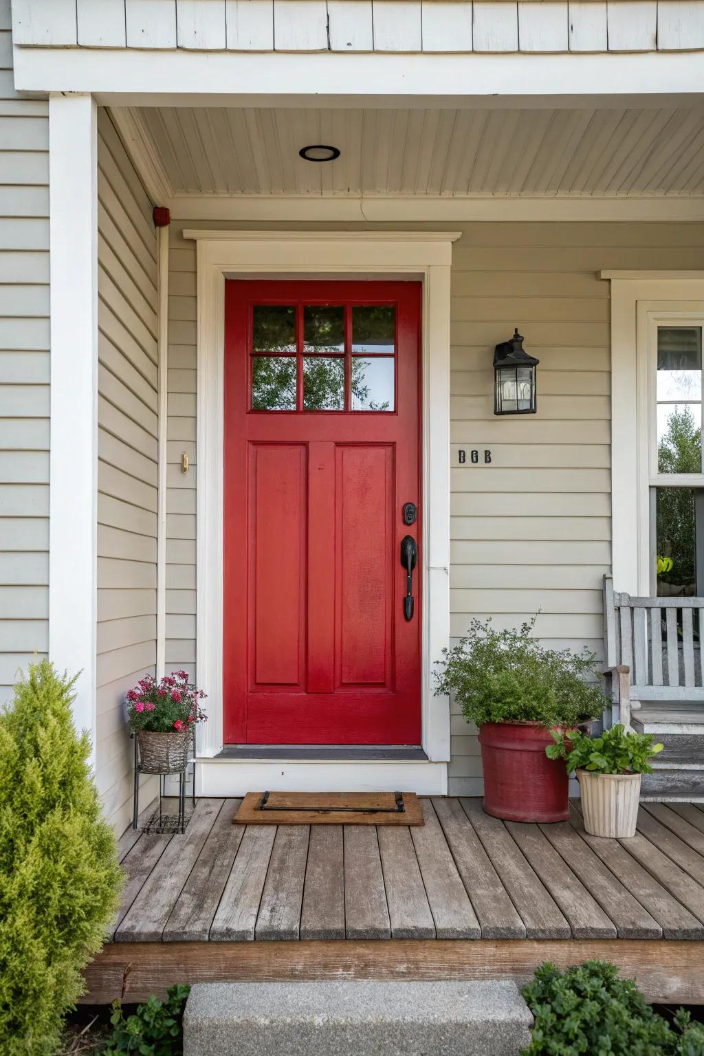 Bold colors make your door a standout feature.