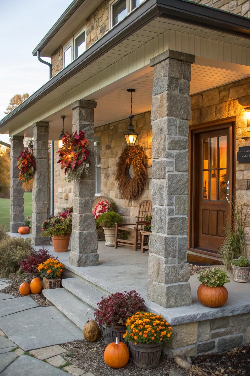 Seasonal decor keeps your porch looking inviting and festive.