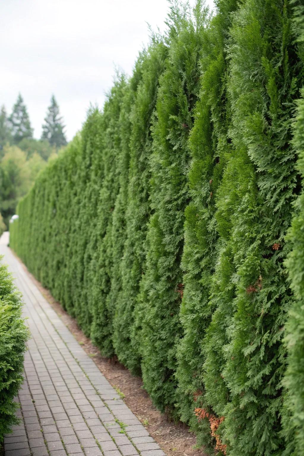 Virescens Western Red Cedar for easy privacy.