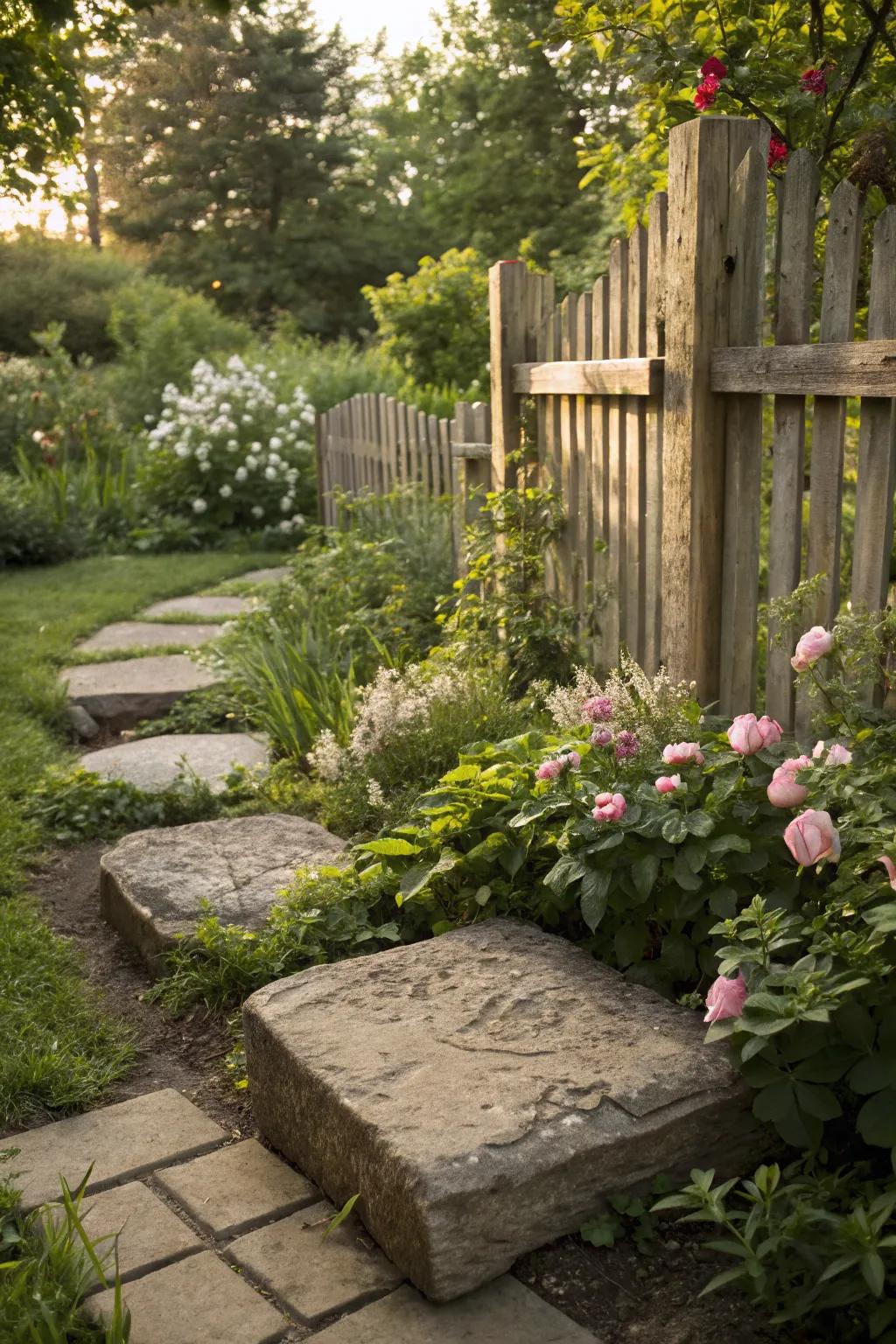 Enhance rustic charm with stone kickboards