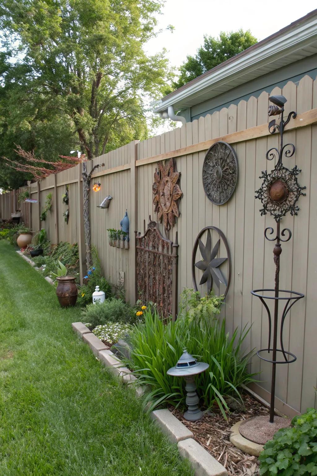 Add artistic elements to personalize your fence.