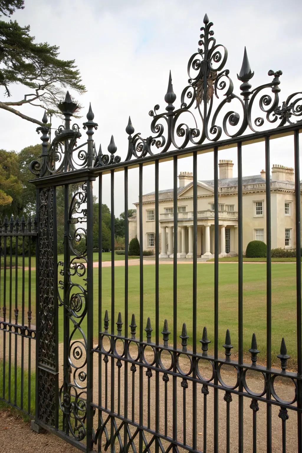 Wrought iron fences bring traditional elegance to any home.