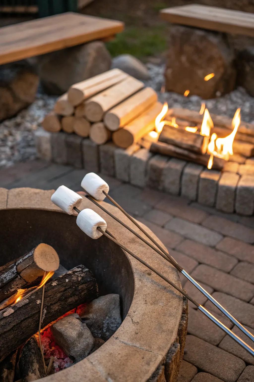 Toast marshmallows to perfection with durable roasting sticks.