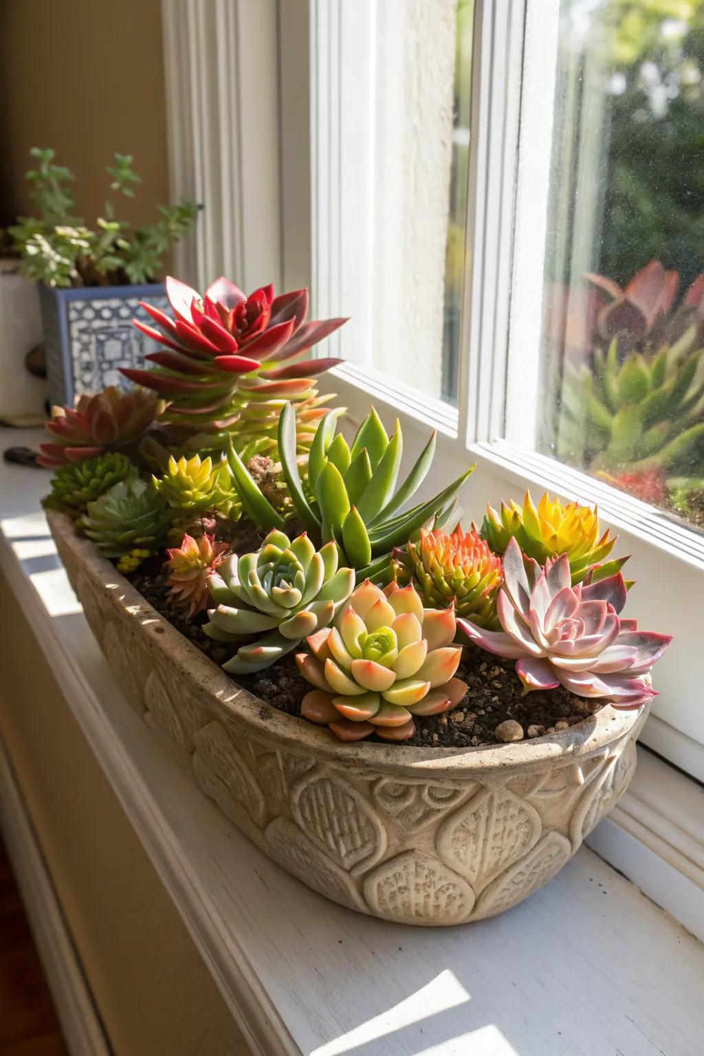 Enjoy a carefree garden with a succulent paradise.
