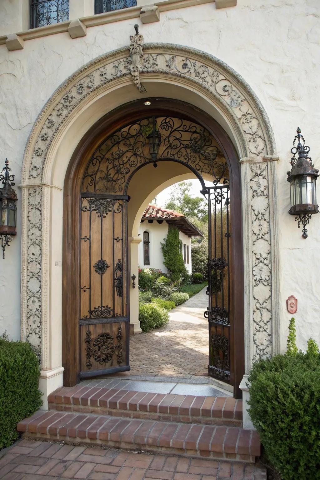 A dramatic arched entryway that makes a bold statement.
