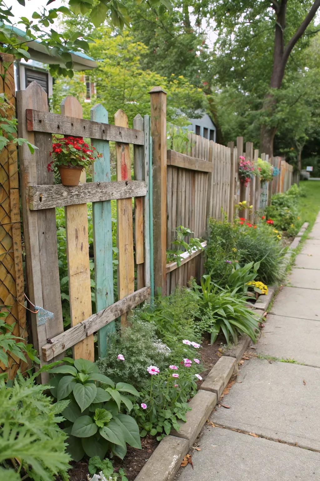 Sustainable and stylish, a recycled materials fence makes a unique statement.