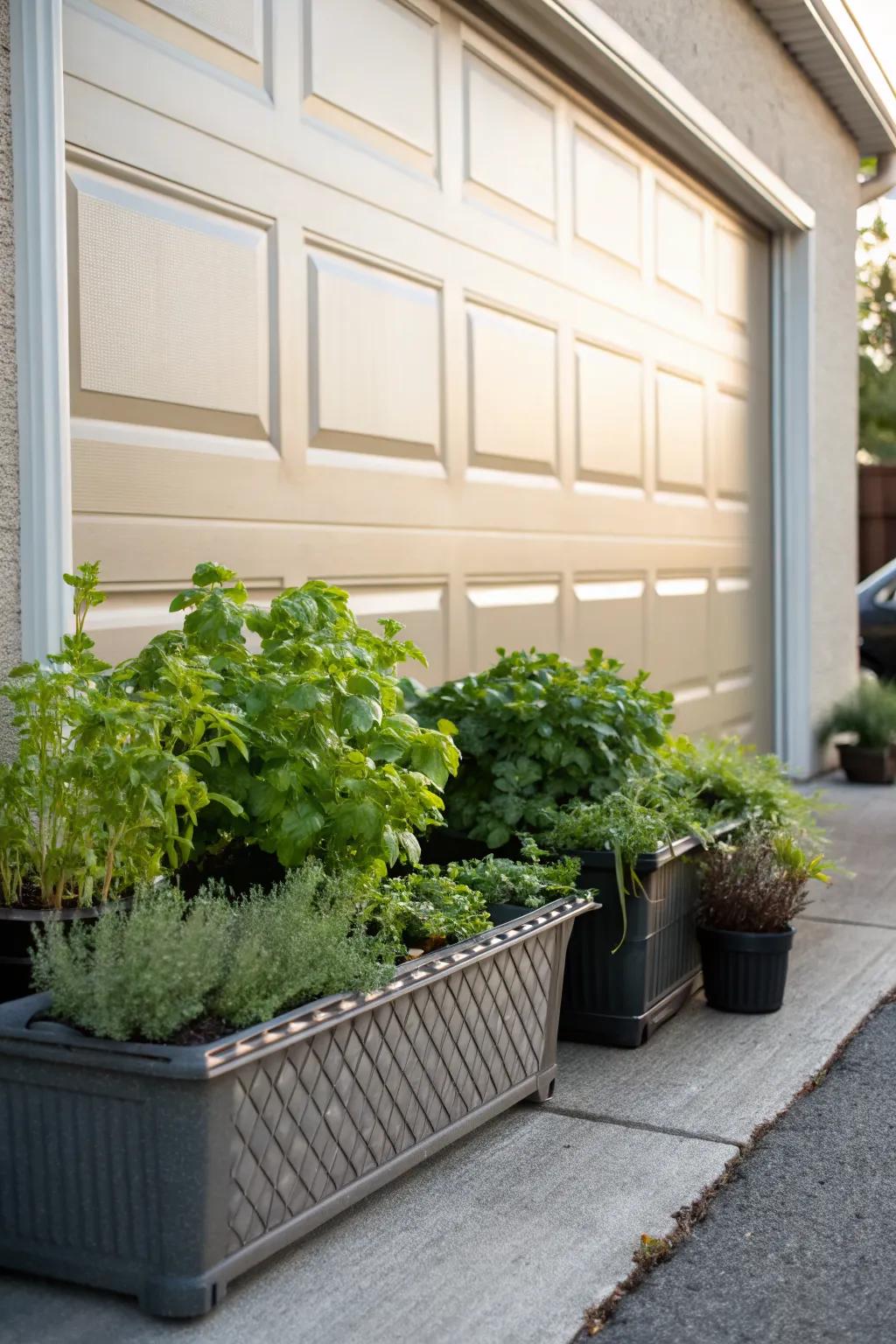 Enjoy practicality and beauty with an herb garden planter.