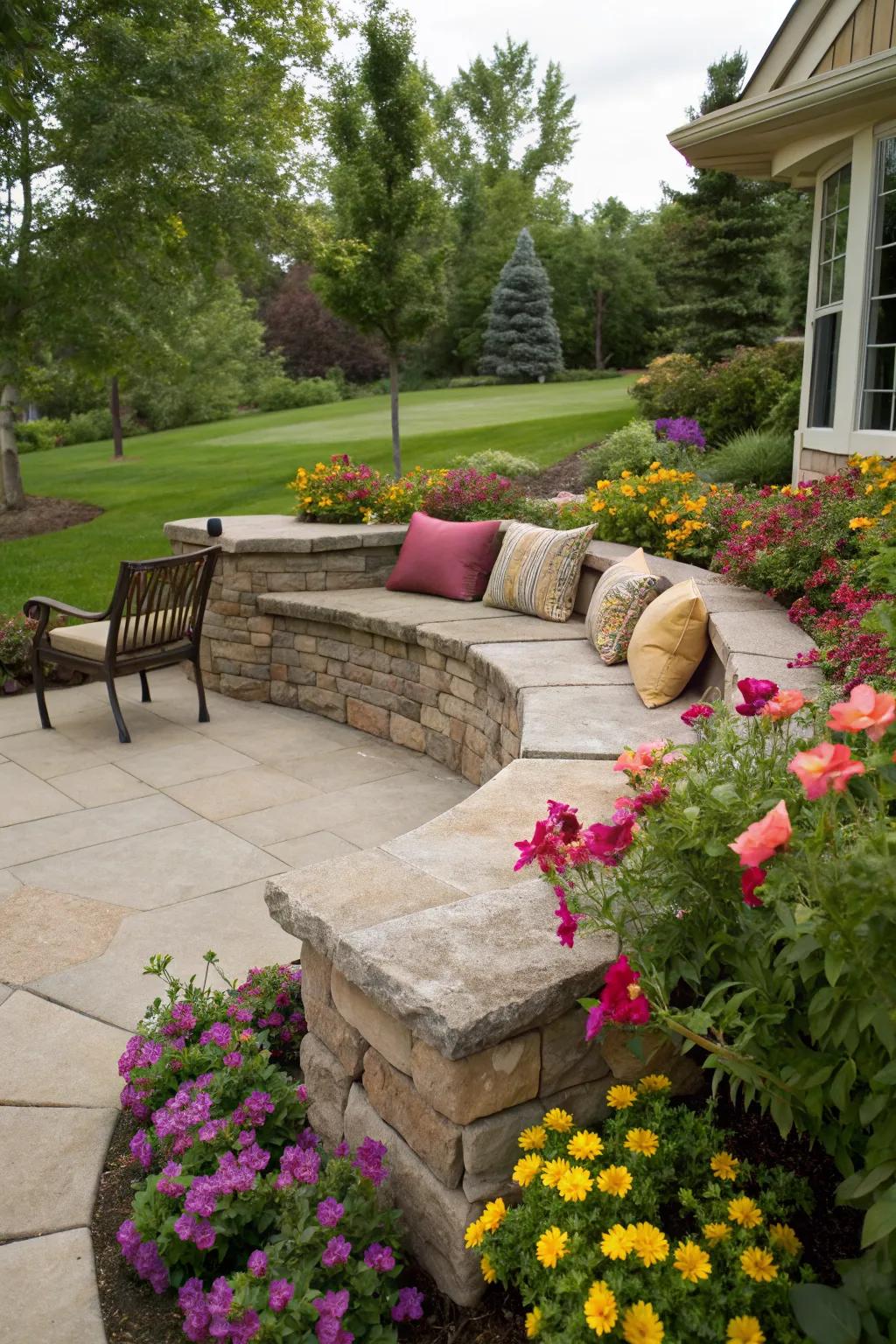 Combine style and function with built-in seating.