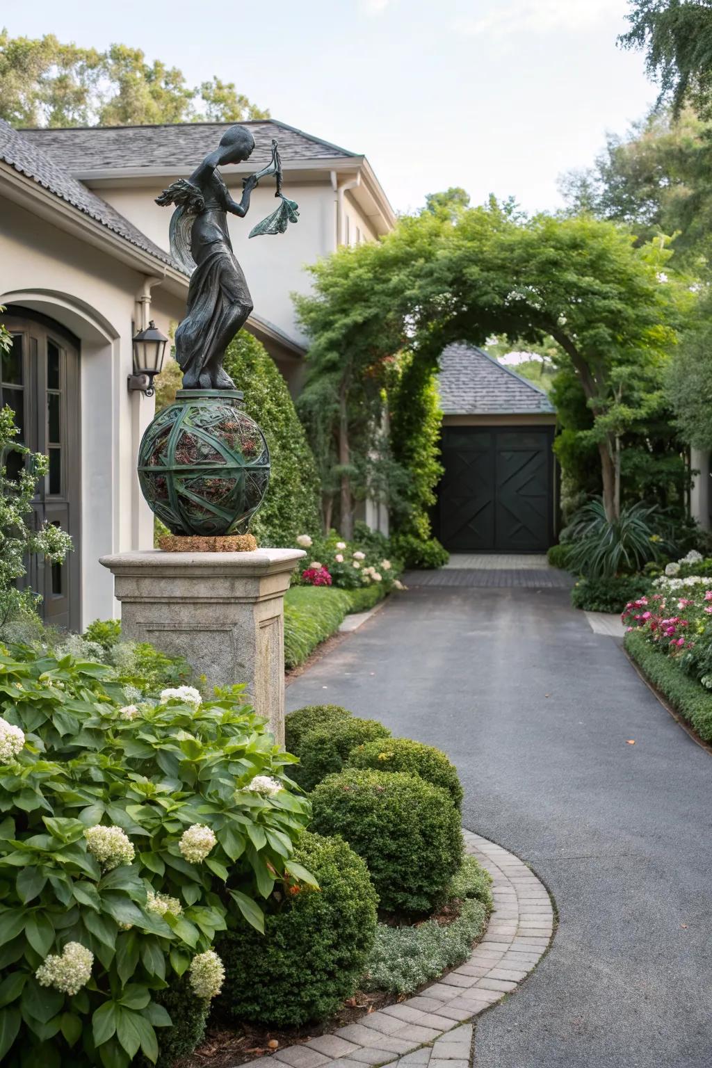 Sculptural elements add personality and interest.