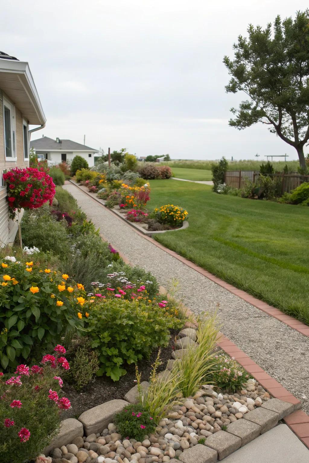 Defined edges bring order and elegance to your yard.