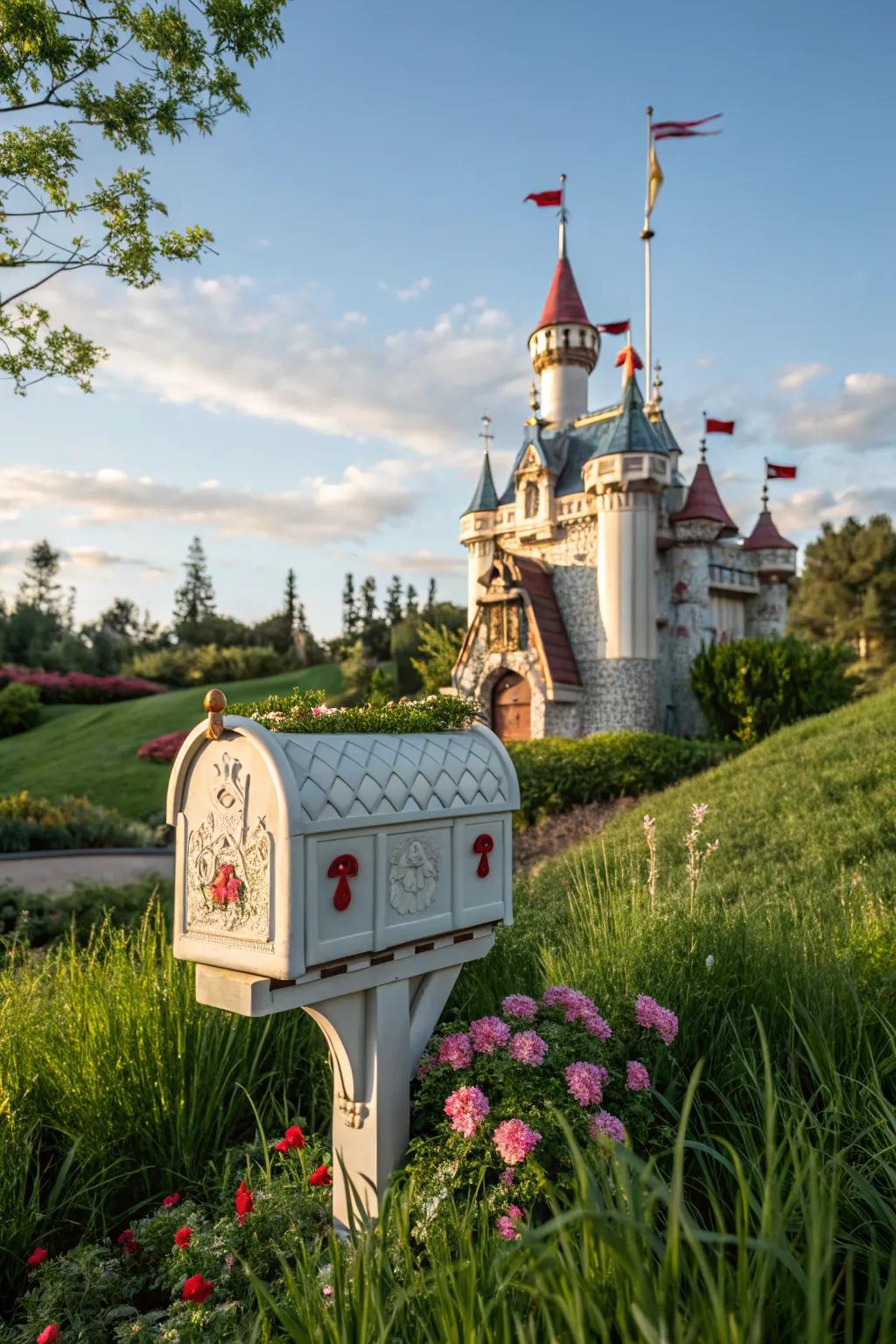 A fairy tale mailbox that brings a touch of magic to your home.