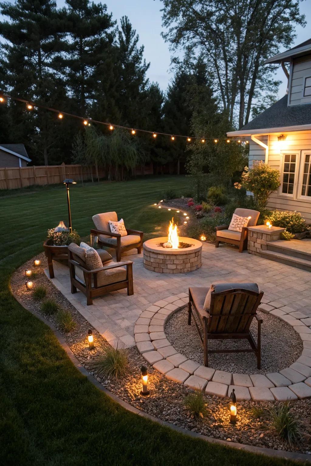 Gather around a warm fire pit in your front yard.