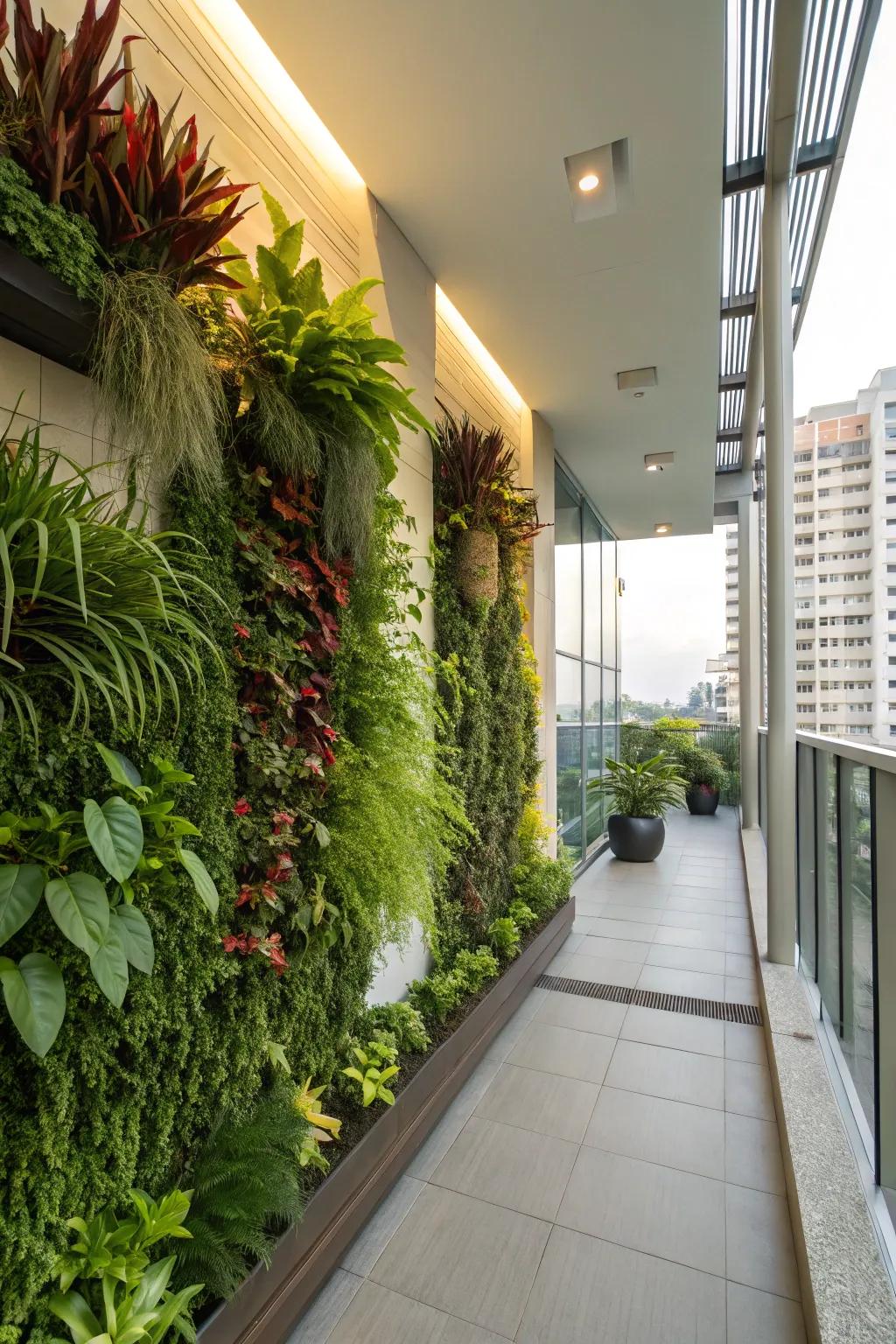Vertical gardens that maximize space and greenery.