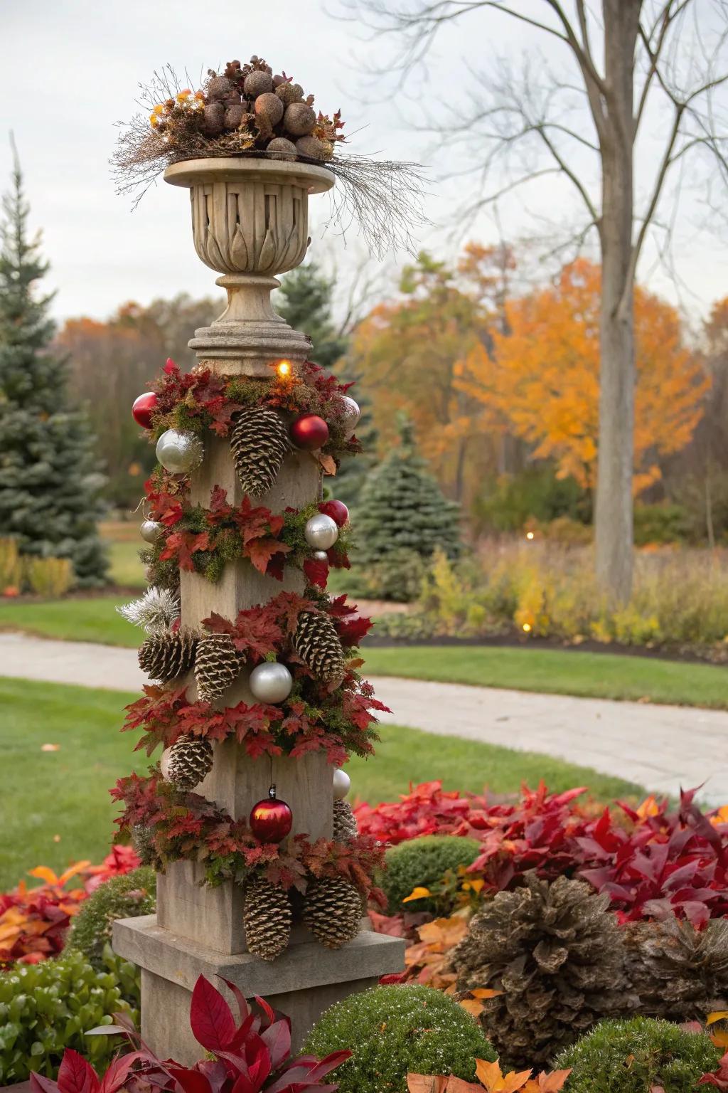 Seasonal totems bring festive cheer to your garden year-round.