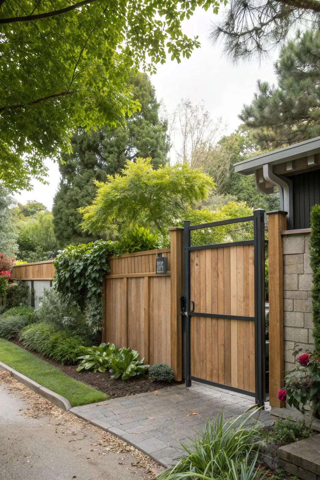 An eco-friendly gate that combines elegance with sustainability.
