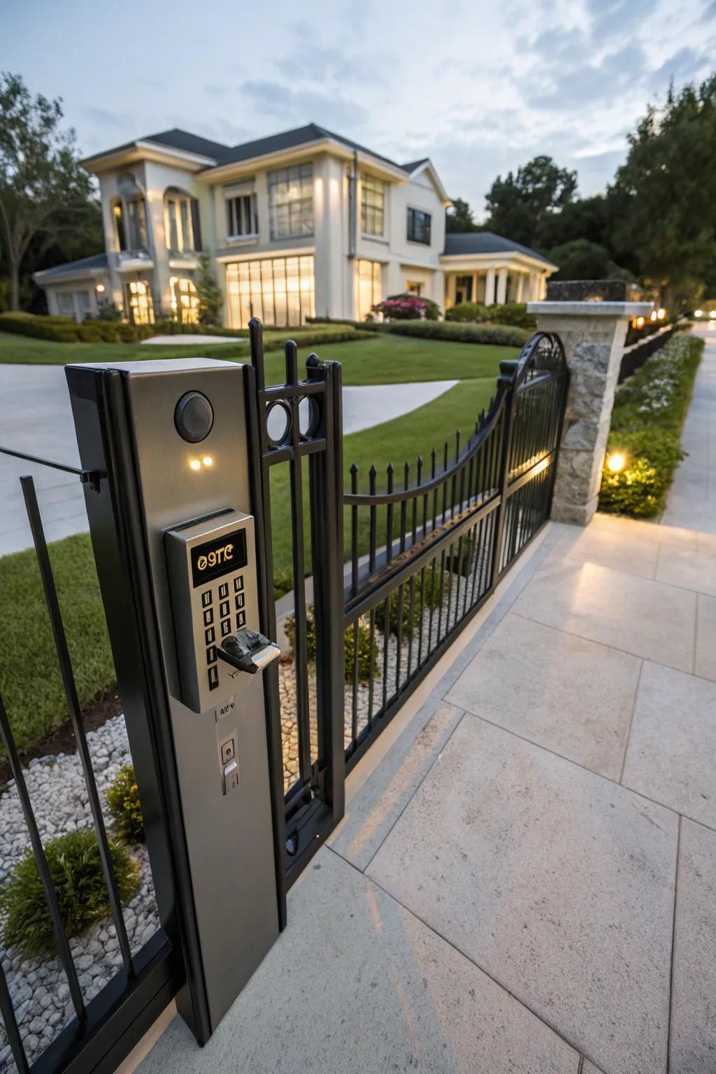 A smart gate offering convenience and style.
