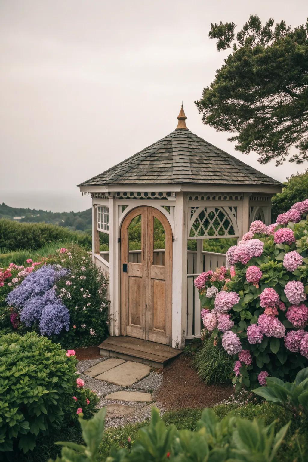Cottage-style doors bring warmth and charm.