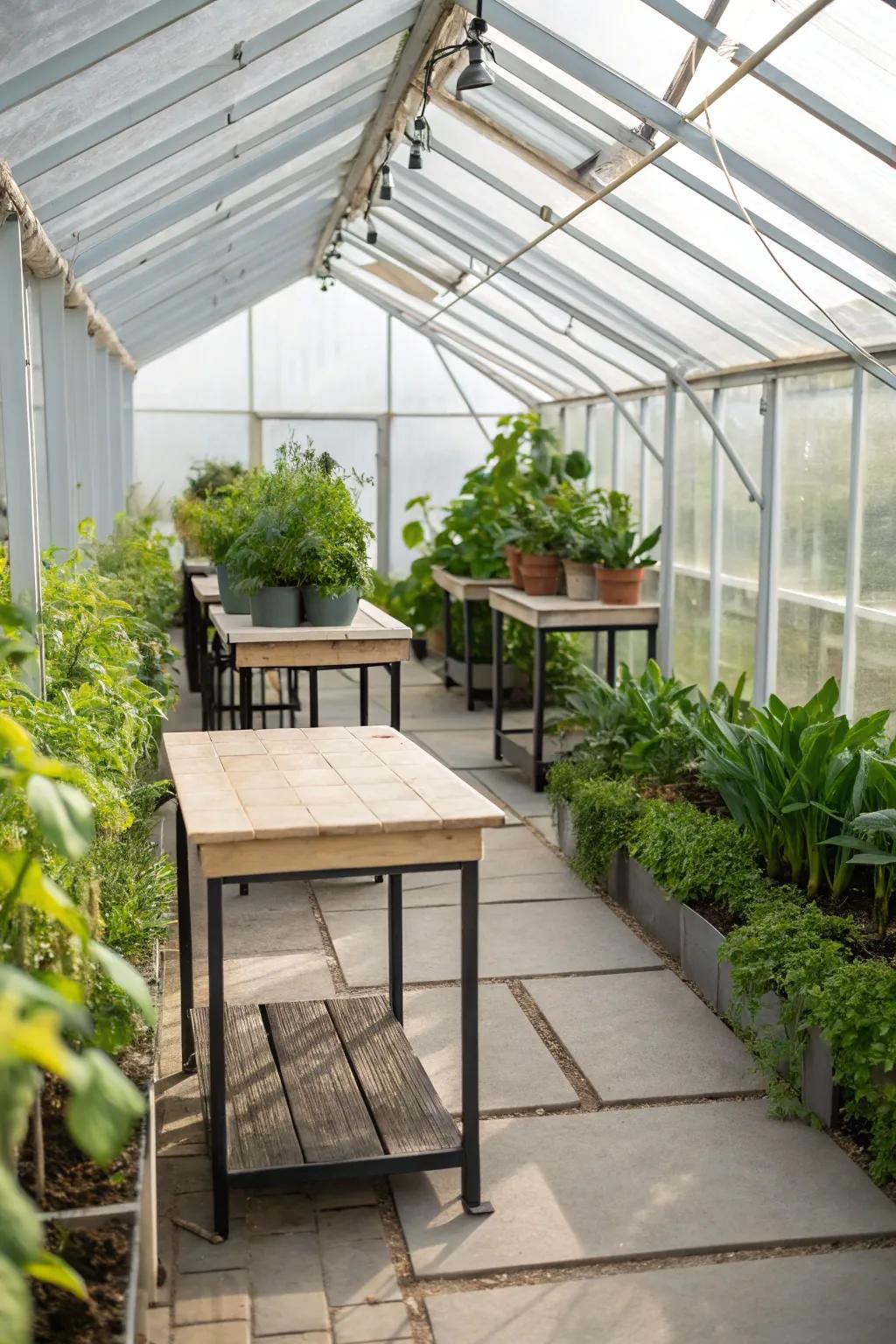 Corner tables make efficient use of tight spaces