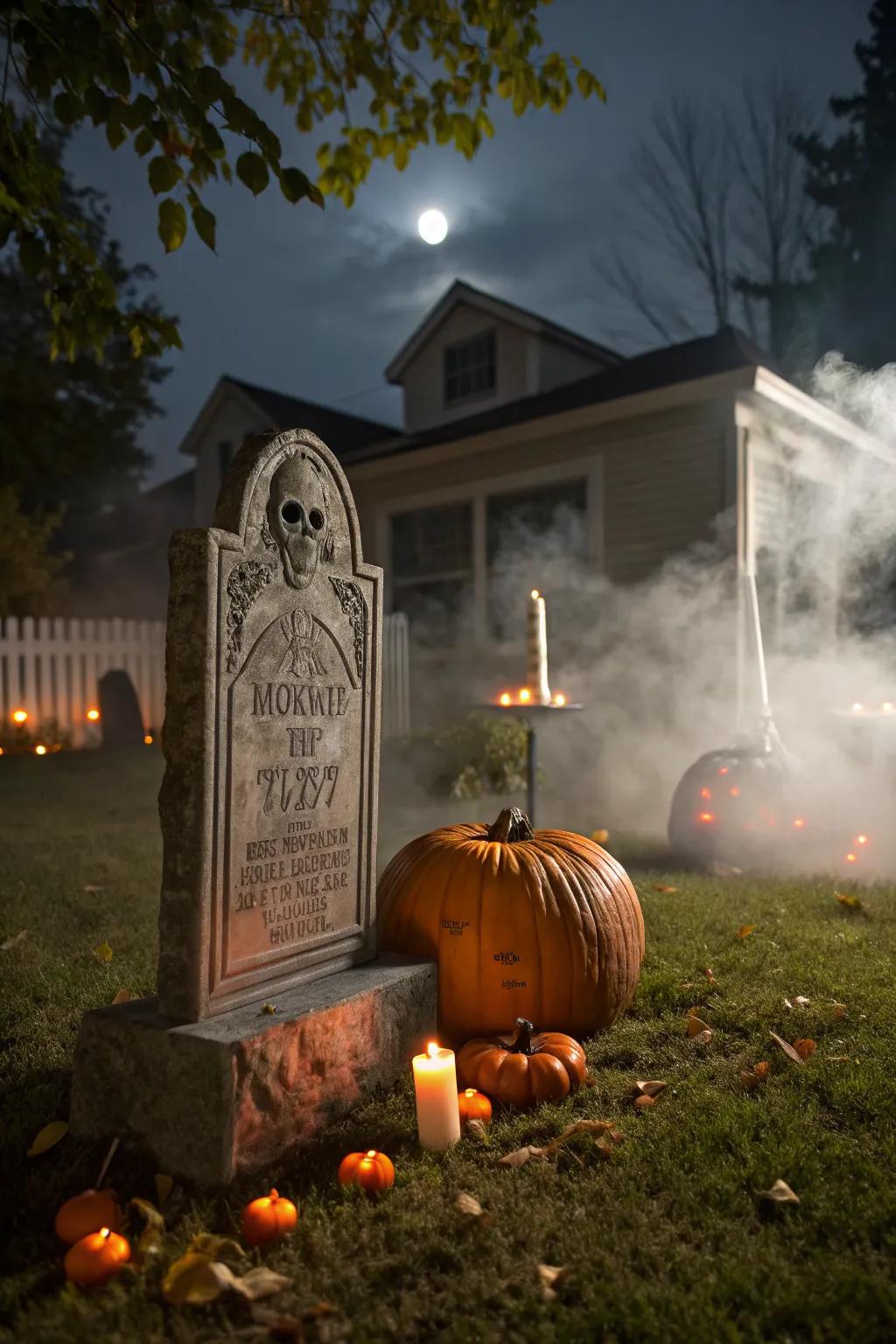 Interactive gravestones add a surprising element to your Halloween setup.