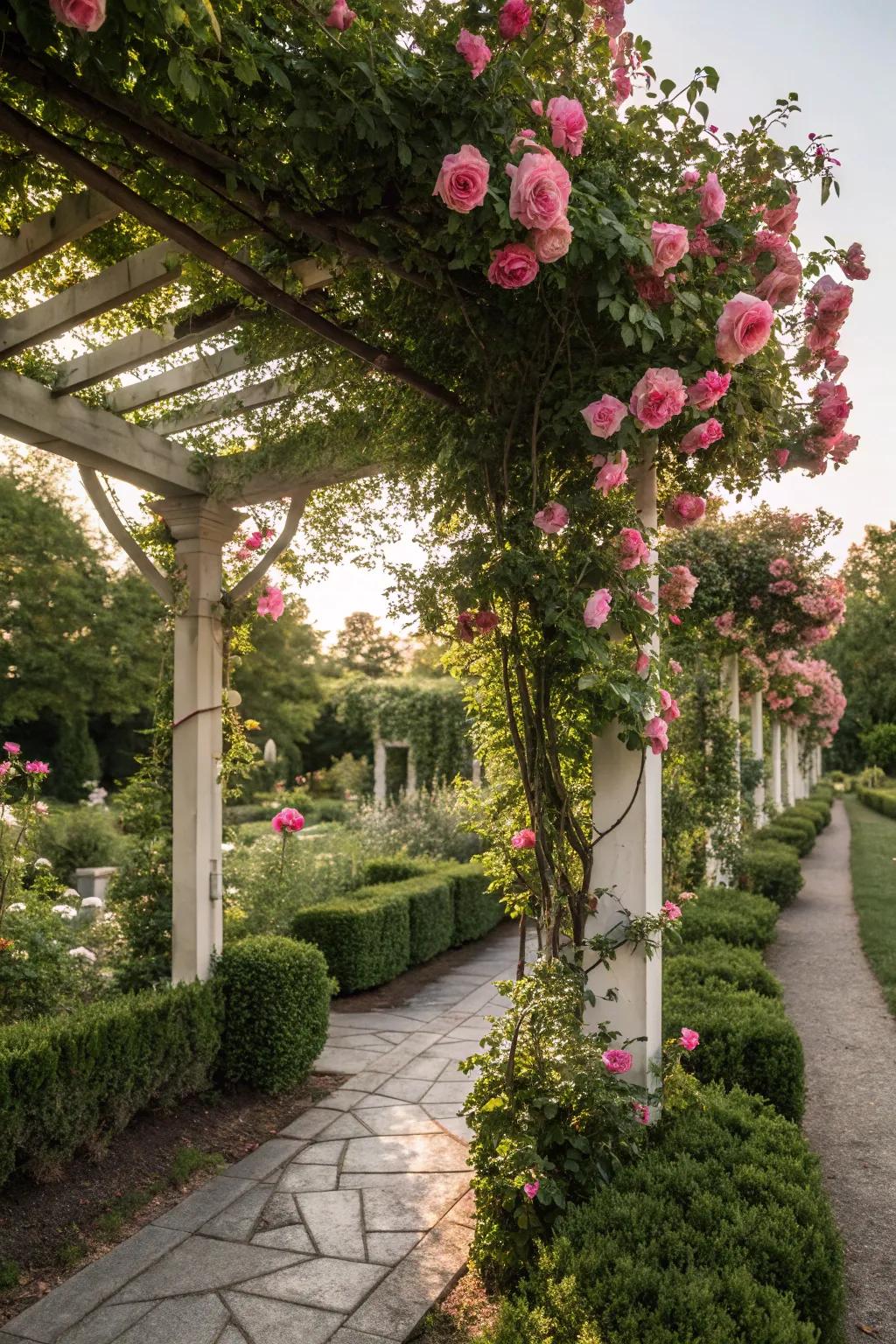 Garden structures provide support and aesthetic appeal to your layout.
