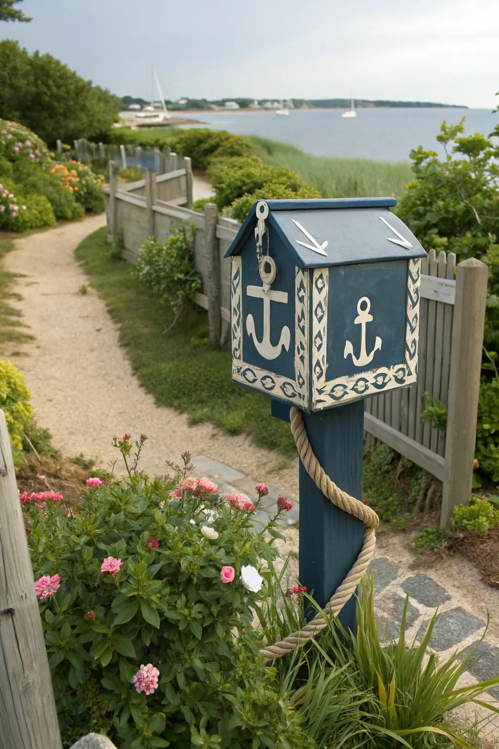 A nautical-themed mailbox that brings the sea to your doorstep