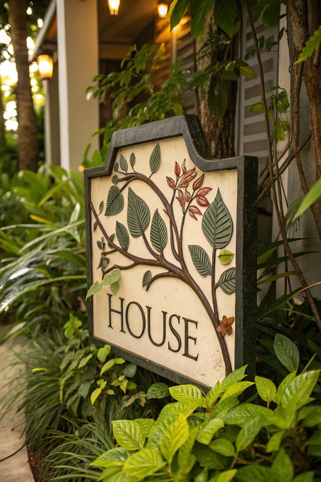 Nature-inspired signs blend with the environment.