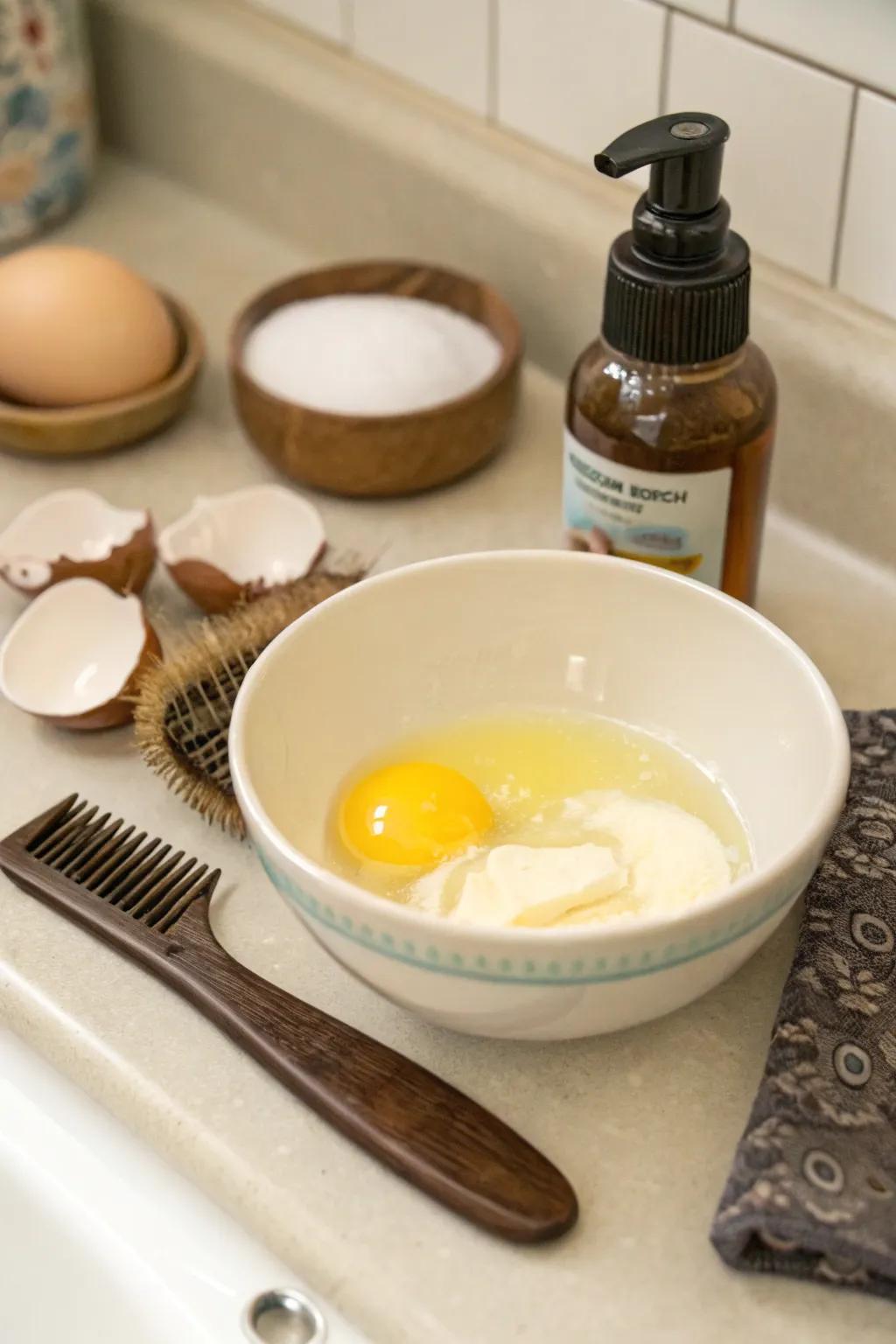 Revitalize your hair with a nourishing mask.