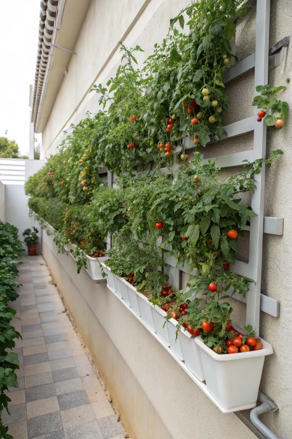 Vertical gardening allows you to grow more while saving space.