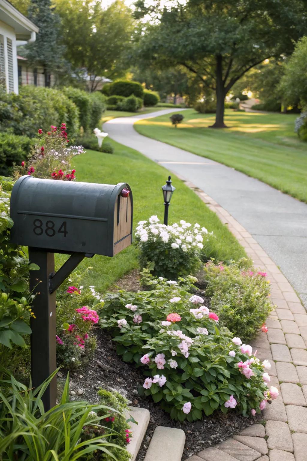 Flower pathways welcome visitors warmly.
