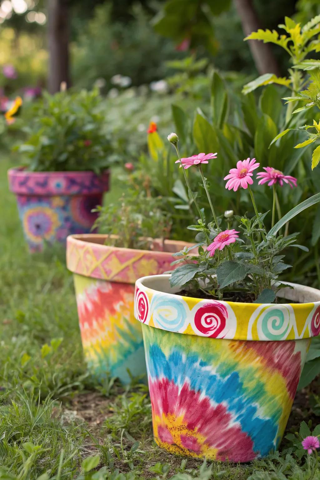 Bring boho vibes with tie-dye effects.