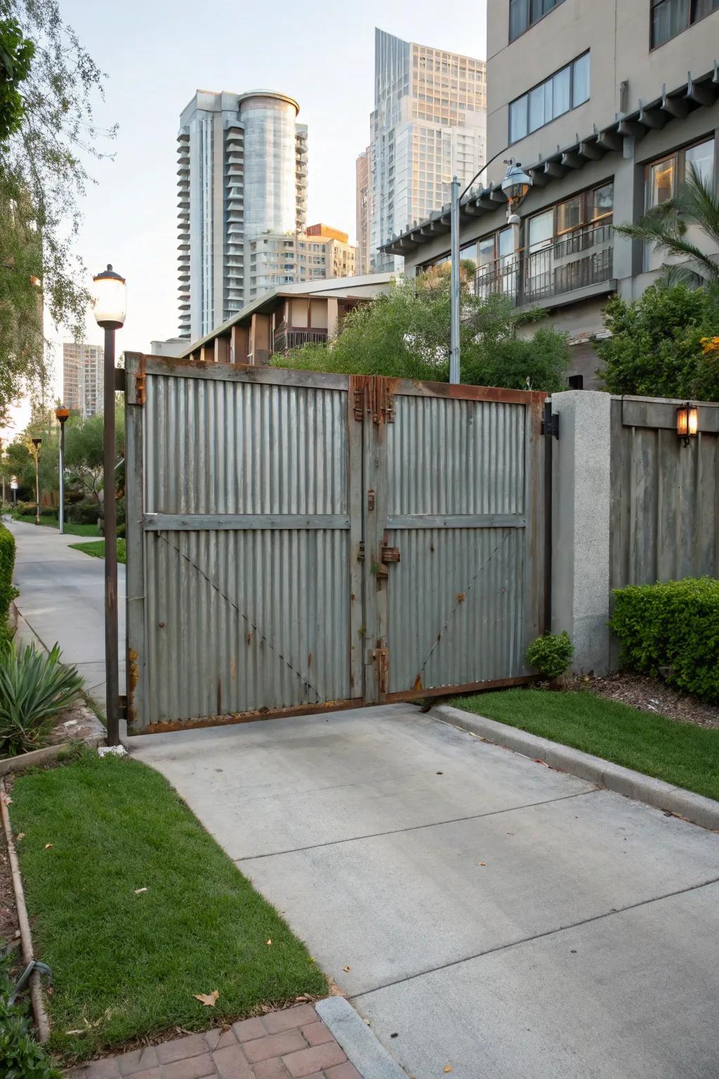 Corrugated metal offers an affordable industrial edge.