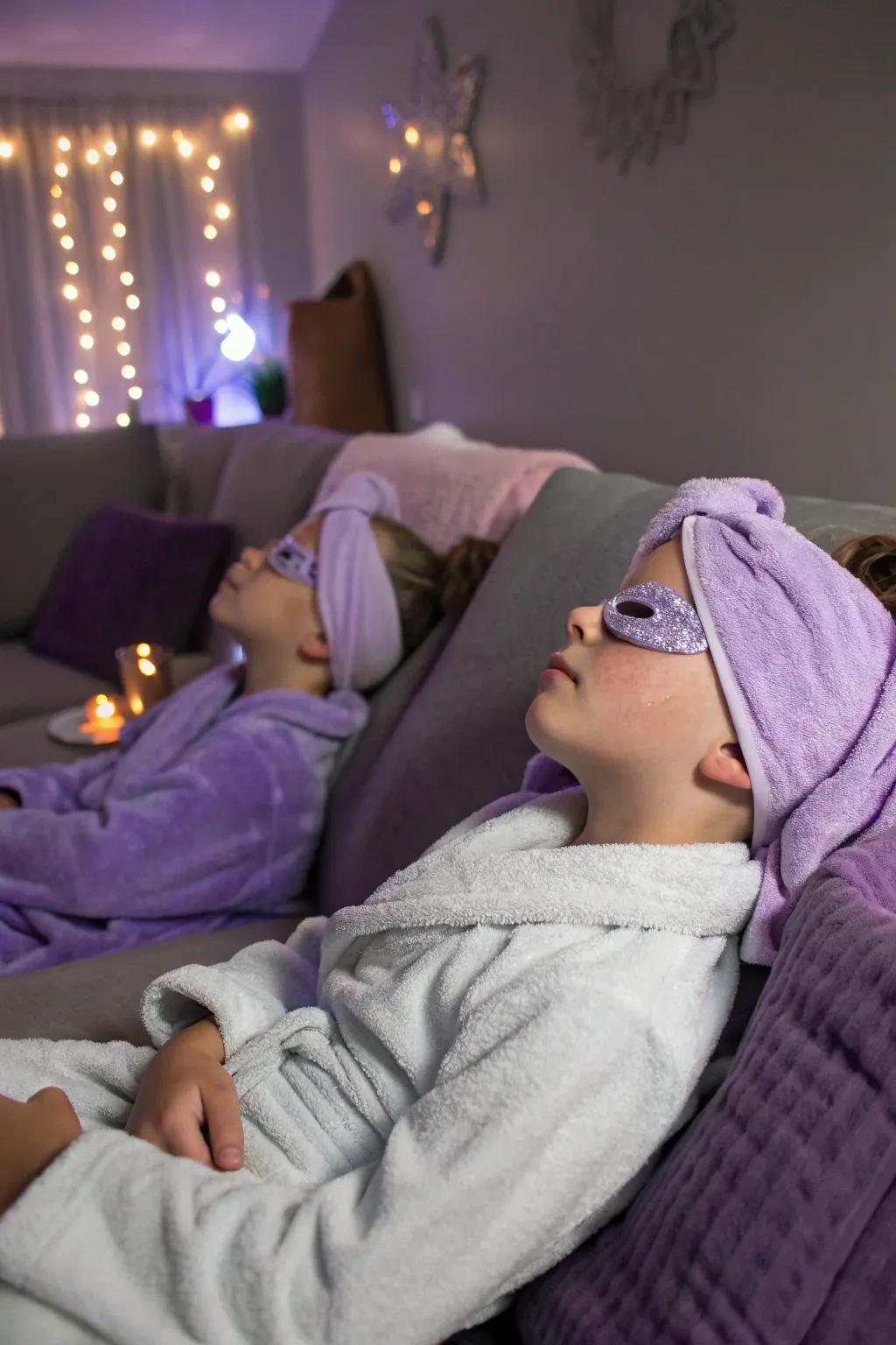 Ending the spa day with calming aromatherapy.