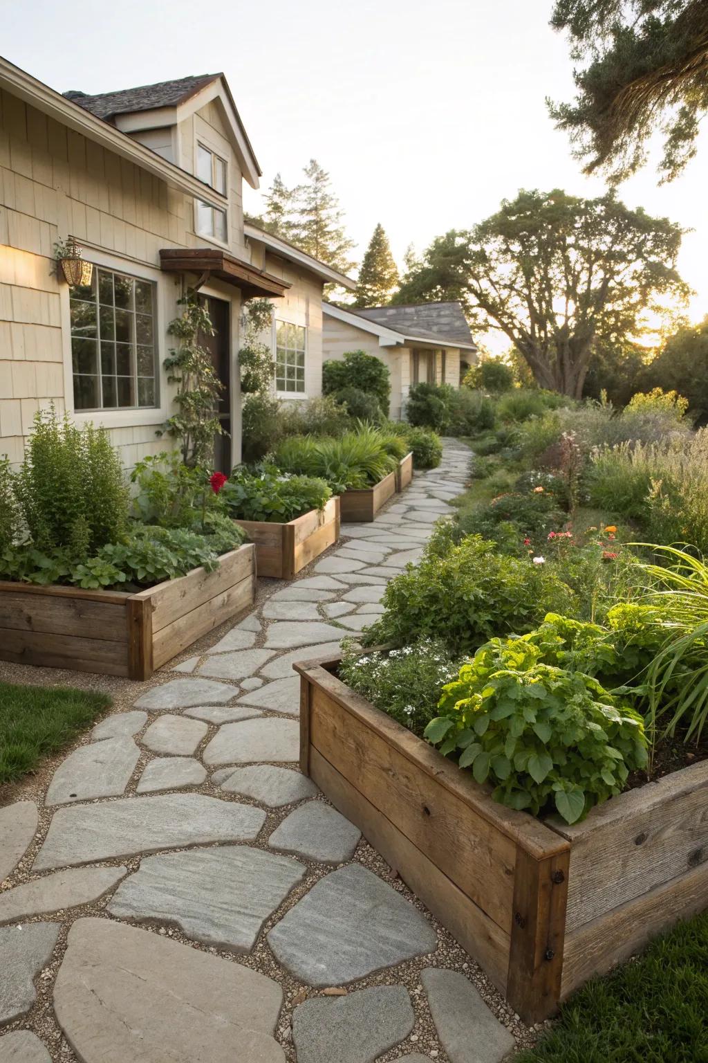 Natural materials integrate seamlessly into any landscape.