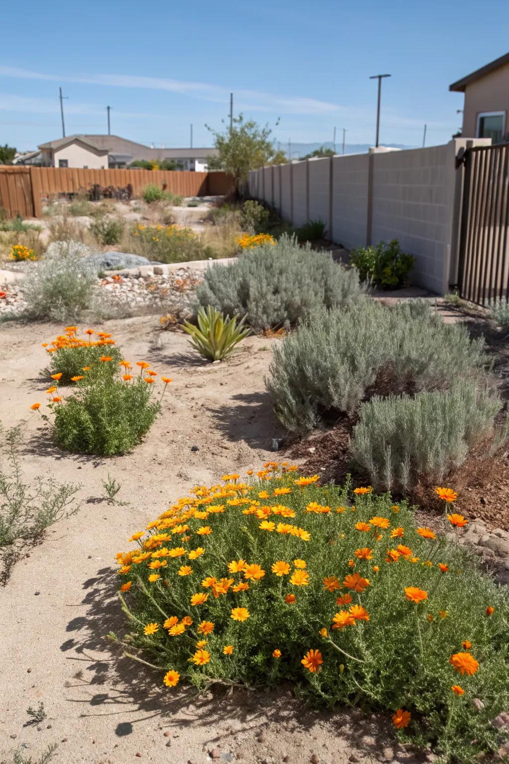 Native plants thrive in the Las Vegas climate and need less maintenance.