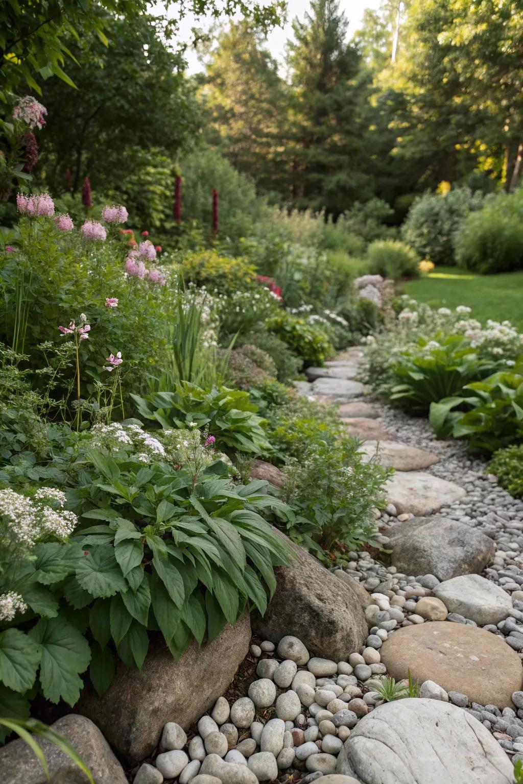Bring nature home with natural elements in your lawn.