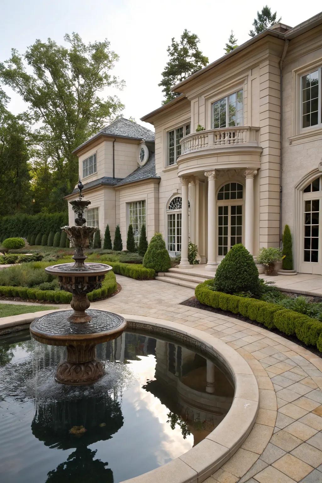 Elegant water features that add serenity and charm.