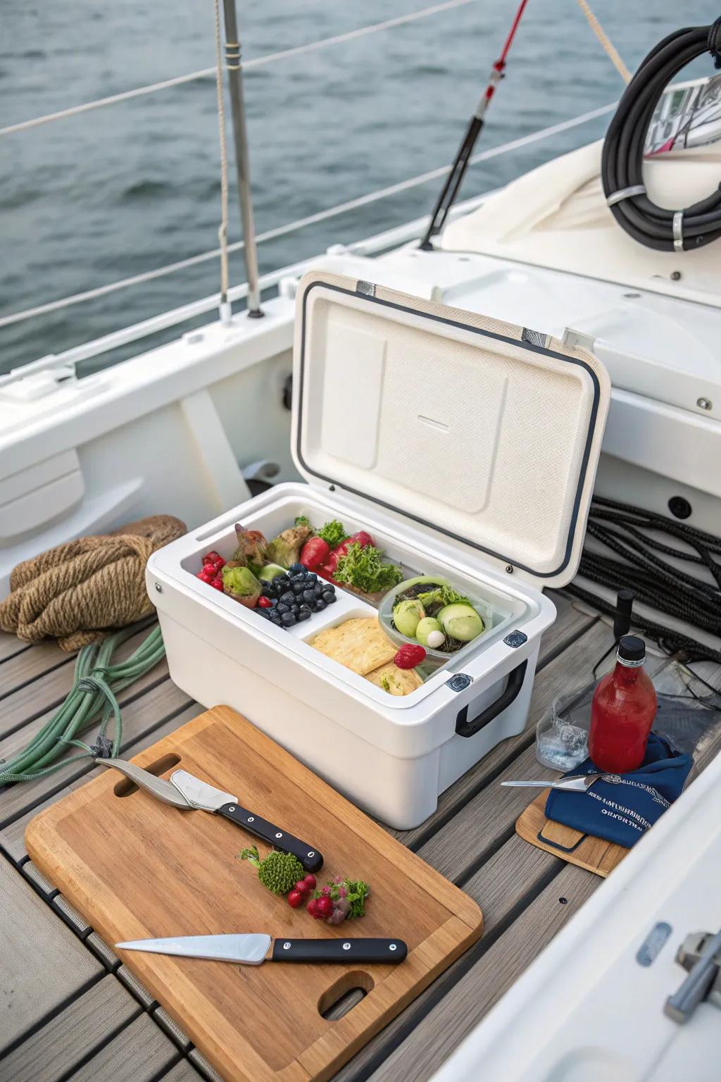 Slice and dice with convenience on your cooler.