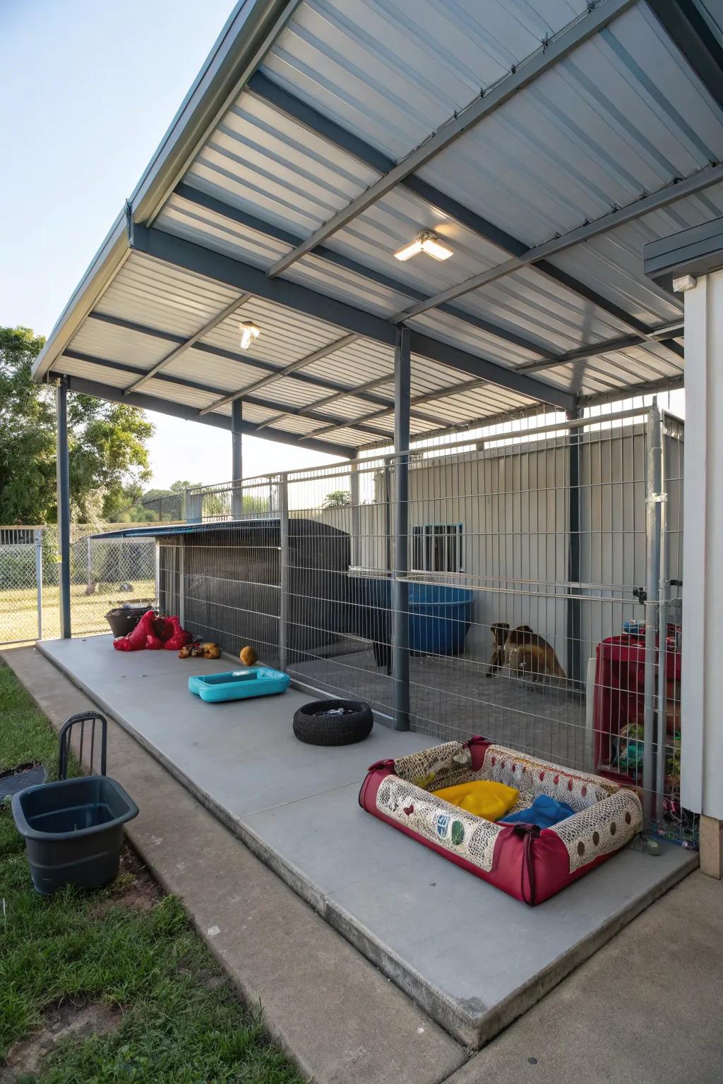A paradise for your pets under the carport.