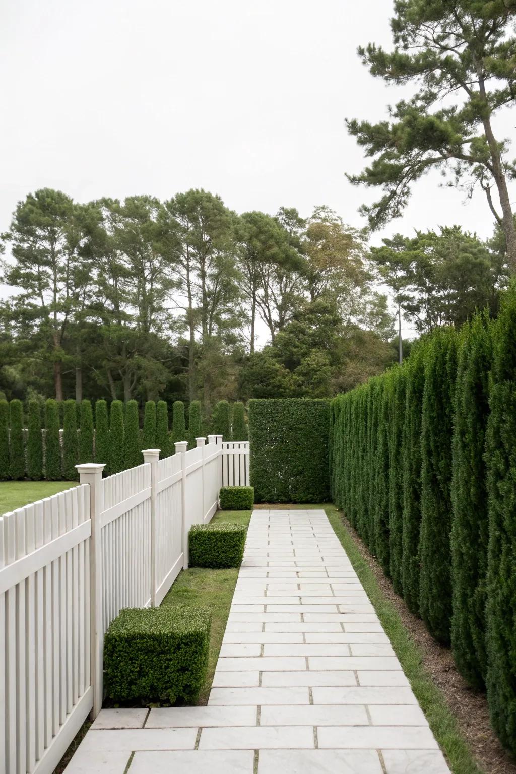Stylish privacy elements for a secluded feel.