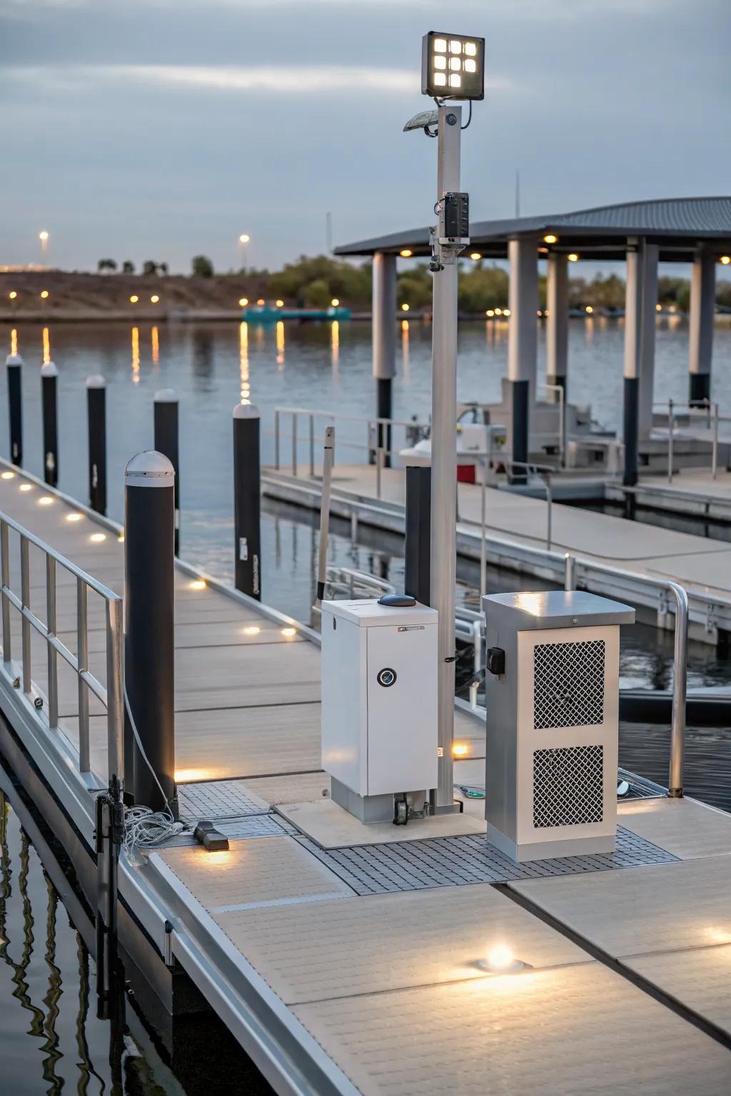 Smart technology enhances the convenience and functionality of your dock.