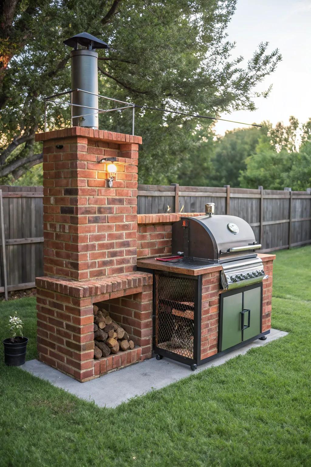 A creative smoker and BBQ combo for the DIY enthusiast.