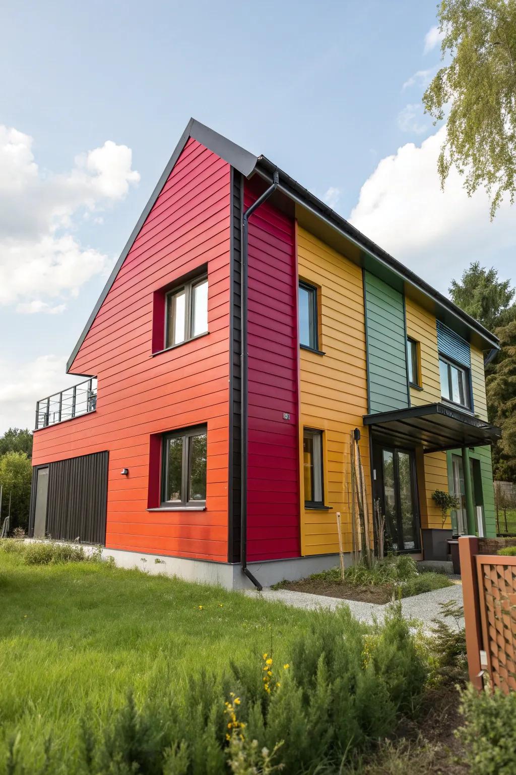 Bold colors add personality to any facade.