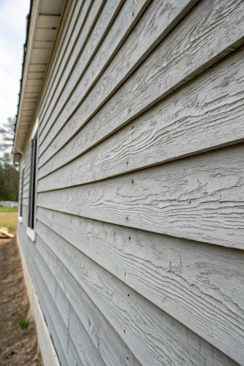 Durable and low-maintenance fiber cement siding.