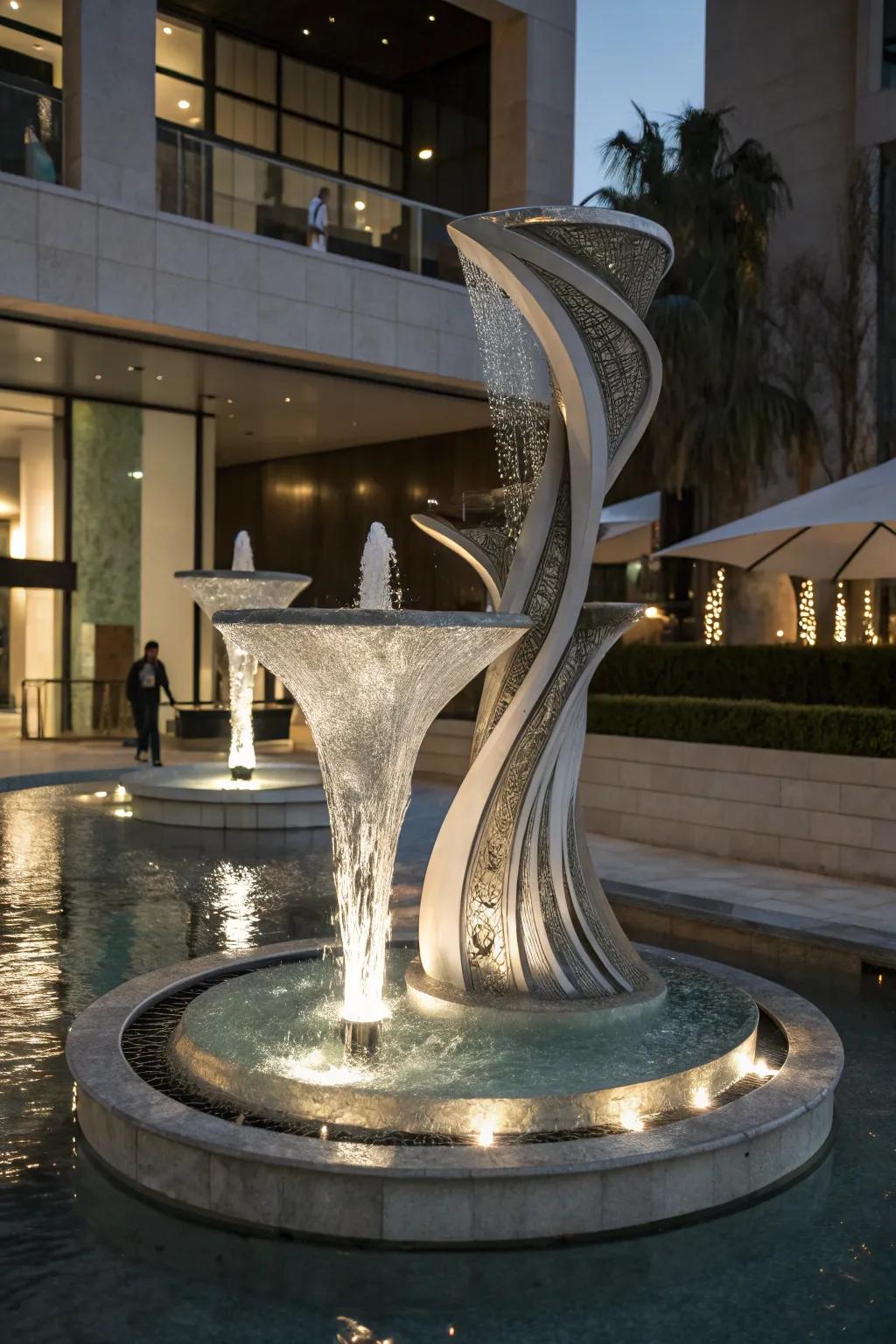 Transform your space with a sculptural fountain.