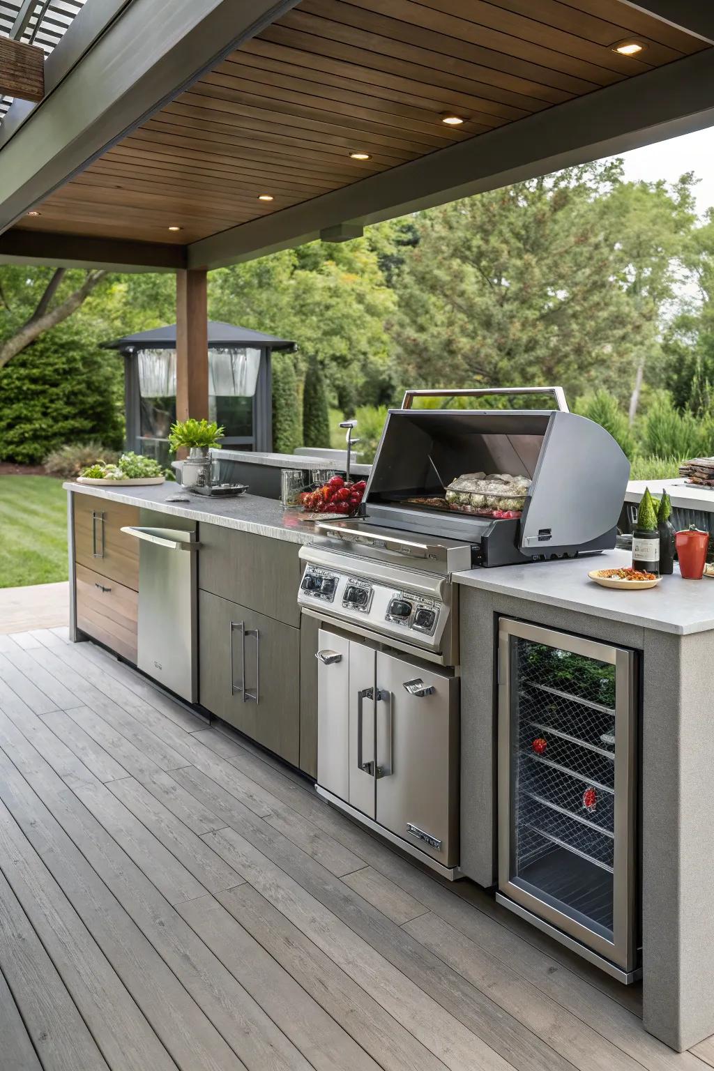 Smart technology brings convenience and innovation to outdoor kitchens.