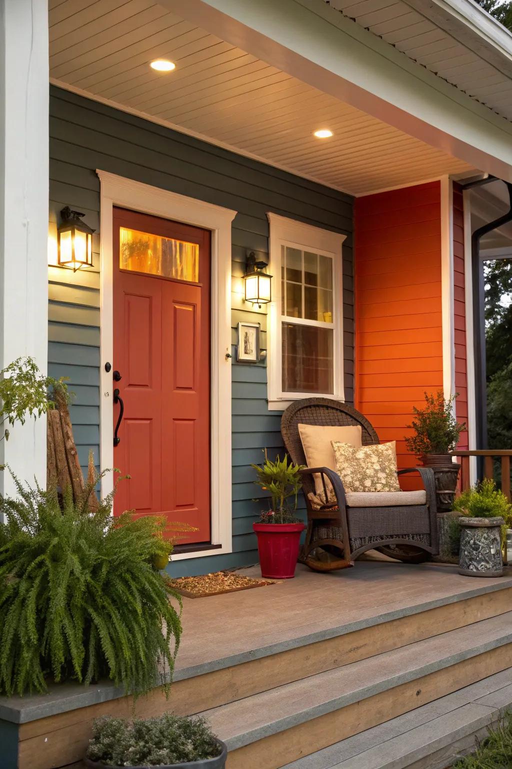 A pop of color adds personality.